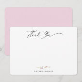 Elegante Wildflower Botanische Bloemen Dank u Notitiekaartje (Voorkant / Achterkant)