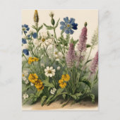 Elegante Wildflower Briefkaart (Voorkant)