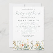 Elegante Wildflower Bruidsmeisjes Brunch Kaart (Voorkant)