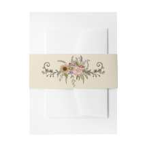 Elegante Wildflower bruiloft buik bands