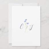 Elegante Wildflower bruiloft foto dank u kaart (Achterkant)