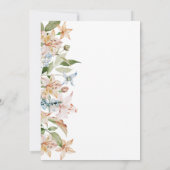 Elegante Wildflower Bruiloft Kaart (Achterkant)
