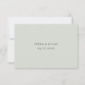 Elegante Wildflower Bruiloft Voedsel Allergie RSVP Kaartje (Achterkant)