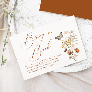 Elegante Wildflower Butterfly Breng een boek mee Informatiekaartje