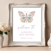 Elegante Wildflower Butterfly Poster