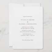 Elegante Wildflower Corner Style Chic Wedding Kaart (Achterkant)