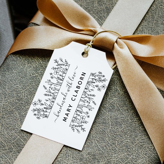 Elegante Wildflower Custom Naam Handgemaakt Met Li Rubberstempel