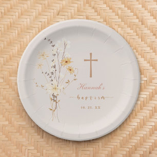 Elegante Wildflower doop / doop Papieren Bordje
