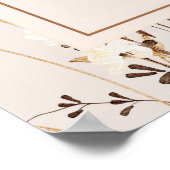 Elegante Wildflower doop / doop Welkom Poster (Hoek)