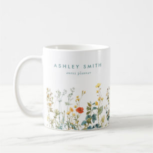 Elegante Wildflower Field Business Koffiemok