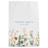 Elegante Wildflower Field Business Medium Cadeauzakje (Voorkant)