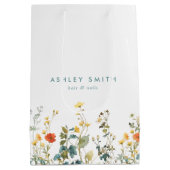 Elegante Wildflower Field Business Medium Cadeauzakje (Achterkant)