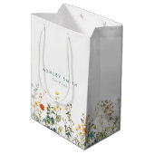 Elegante Wildflower Field Business Medium Cadeauzakje (Achterkant Gekanteld)