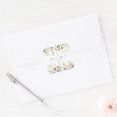 Elegante Wildflower Field Business Vierkante Sticker (Envelop)