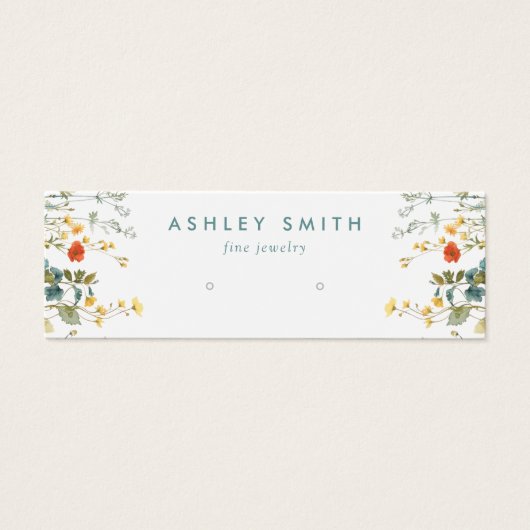 Elegante Wildflower Field Earring Display Kaart (Voorkant)