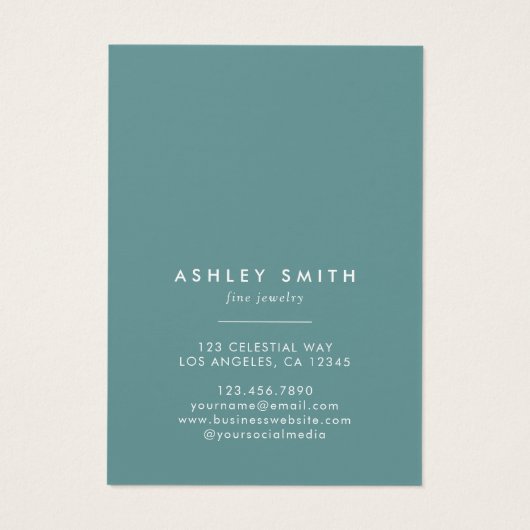 Elegante Wildflower Field Earring Display Kaart (Achterkant)