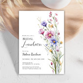 Elegante Wildflower Floral Bridal Luncheon Kaart