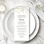Elegante Wildflower Floral Garden Wedding Menu<br><div class="desc">Elegante Wildflower Floral Garden Wedding Menu. Vier uw speciale dag met dit elegante en prachtige ontwerp van de huwelijksuitnodiging om uw speciale gelegenheid te verfraaien. Alle teksten zijn vooraf geregeld zodat u gemakkelijk en snel met uw eigen gegevens kunt personaliseren.</div>