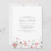 Elegante Wildflower Foto Afstudeerfeest Kaart (Achterkant)