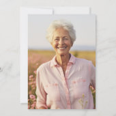 Elegante Wildflower Foto Viering van het Leven Kaart (Achterkant)