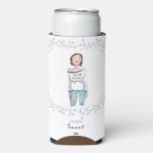 Elegante Wildflower Foto Zoet 16 Verjaardag Seltzer Blikjeskoeler (Seltzer Voorkant)