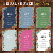 Elegante Wildflower Garden Boho Chic Vrijgezellenf Kaart