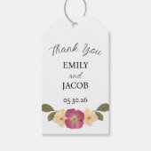 Elegante Wildflower Garden Boho Wedding Bedankt Cadeaulabel (Voorkant)