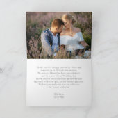 Elegante Wildflower Garden trouwfoto dank u Kaart (Binnen)