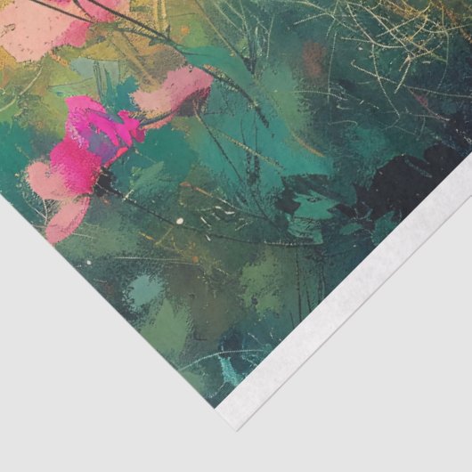 Elegante Wildflower Impressionist Decoupage Tissuepapier (Detail)