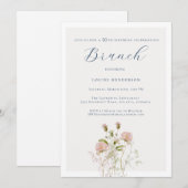 Elegante Wildflower Kalligrafie 90e Verjaardag Kaart (Voorkant / Achterkant)