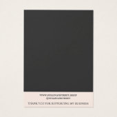 Elegante Wildflower Ketting Sieraden Display Kaart (Achterkant)