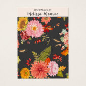 Elegante Wildflower Ketting Sieraden Display Kaart (Voorkant)