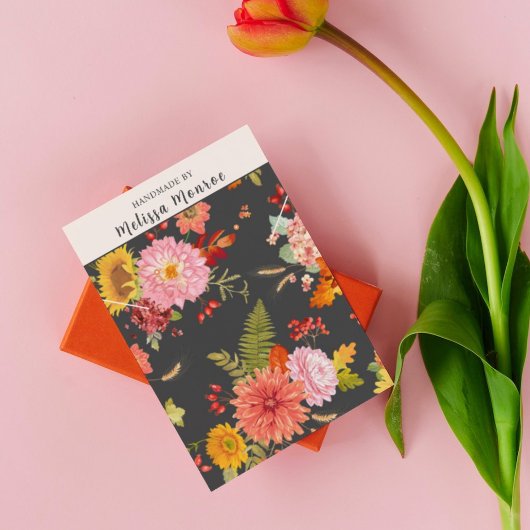 Elegante Wildflower Ketting Sieraden Display Kaart