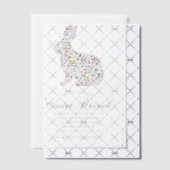 Elegante Wildflower Konijn Paasbrunch Vellum Uitnodigingen (Offset (Uitnodiging))