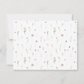 Elegante Wildflower-kraam Briefkaart (Achterkant)