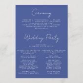 Elegante Wildflower krans Zomer bruiloft Welkom Programmakaart (Achterkant)