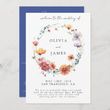 Elegante Wildflower krans Zomer bruiloft Welkom