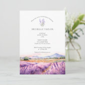 Elegante Wildflower Lavendel Paarse Violet Bloemen Kaart (Staand voorkant)