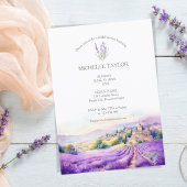 Elegante Wildflower Lavendel Paarse Violet Bloemen Kaart