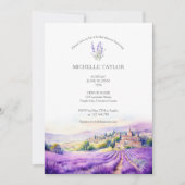 Elegante Wildflower Lavendel Paarse Violet Bloemen Kaart (Voorkant)