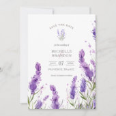 Elegante Wildflower Lavendel Paarse Violet Summer Kaart (Voorkant)