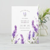 Elegante Wildflower Lavendel Paarse Violet Summer Kaart (Staand voorkant)