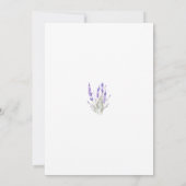 Elegante Wildflower Lavendel Paarse Violet Summer Kaart (Achterkant)