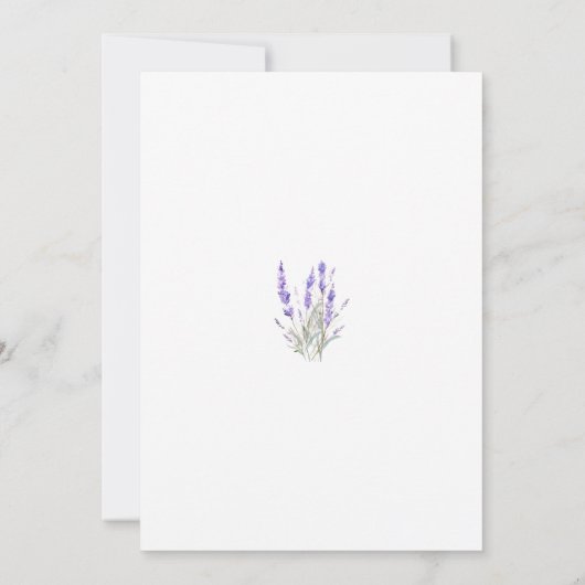 Elegante Wildflower Lavendel Paarse Violet Summer Kaart (Achterkant)