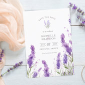 Elegante Wildflower Lavendel Paarse Violet Summer Kaart