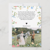 Elegante Wildflower Liefde en Bedankt bruiloft (Achterkant)