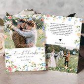 Elegante Wildflower Liefde en Bedankt bruiloft