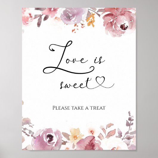 Elegante Wildflower Liefde is zoet vrijgezellenfee Poster (Voorkant)