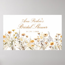Elegante Wildflower Love is in Bloom Vrijgezellenf Poster