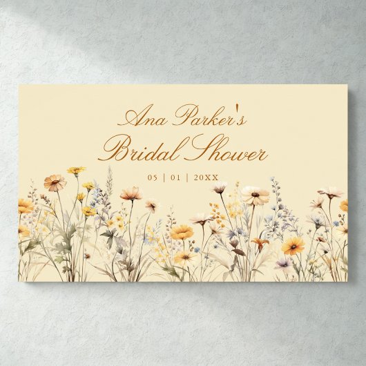 Elegante Wildflower Love is in Bloom Vrijgezellenf Poster